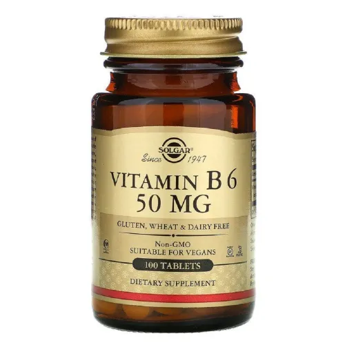 Витамин В6 Vitamin B6 50mg Solgar, 100 таблеток - Фото№1 Витамин В6 Vitamin B6 50mg Solgar, 100 таблеток - Фото№1