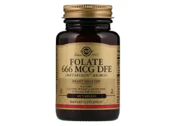 Вітамін В9 Folate 400 mcg (as Metafolin) Solgar, 100 таблеток Вітамін В9 Folate 400 mcg (as Metafolin) Solgar, 100 таблеток