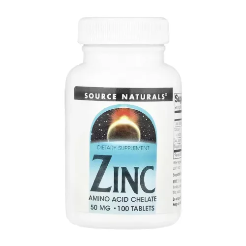 Дієтична добавка Цинк Source Naturals Zinc 50 mg, 100 таблеток - Фото№1 Дієтична добавка Цинк Source Naturals Zinc 50 mg, 100 таблеток - Фото№1