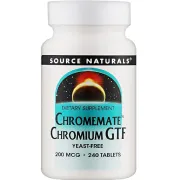 Дієтична добавка Хром Chromium Picolinate 200 mcg Yeast Free Source Naturals, 240 таблеток