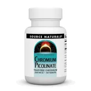 Дієтична добавка Хром Source Naturals Chromium Picolinate 200 mcg Yeast Free, 60 таблеток
