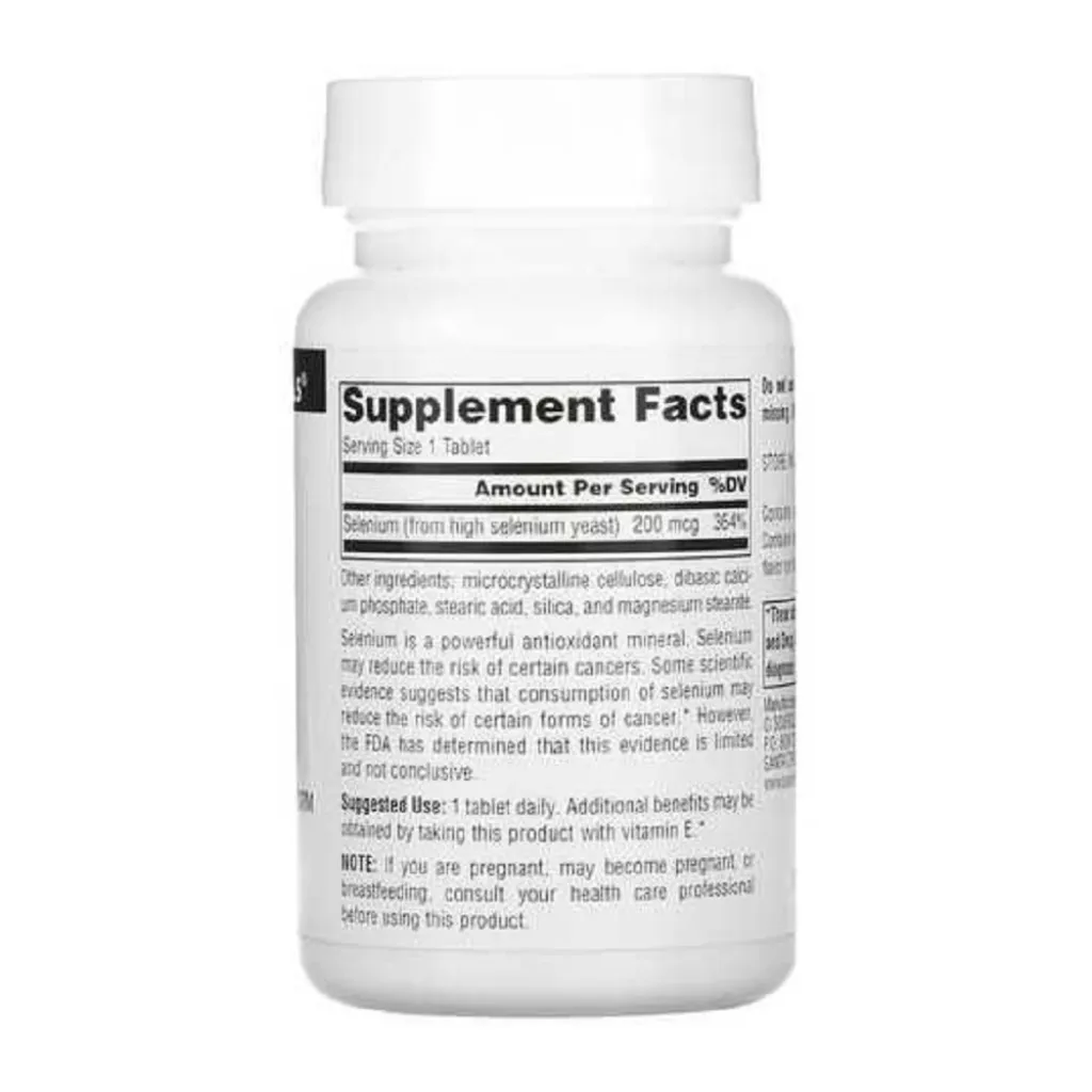 Диетическая добавка Селен Selenium 200mcg Source Naturals, 60 таблеток Диетическая добавка Селен Selenium 200mcg Source Naturals, 60 таблеток