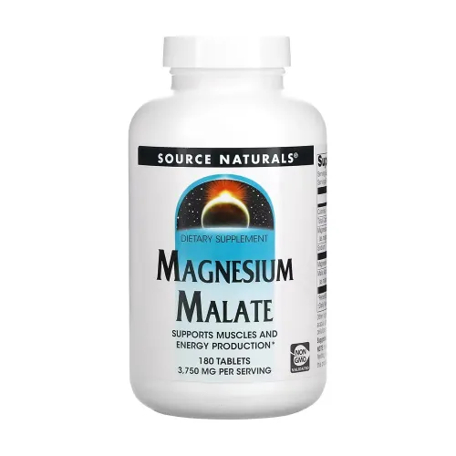 Дієтична добавка Магній Source Naturals Magnesium Malate 1250mg, 90 таблеток - Фото№1