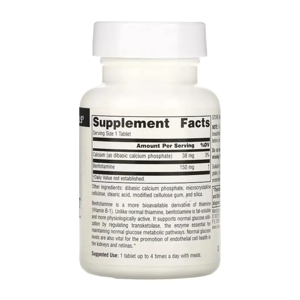 Вітамін В1 Source Naturals Benfotiamine 150mg, 120 таблеток