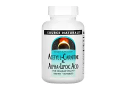 Амінокислоти Source Naturals Acetyl L-Carnitine & Alpha-Lipoic Acid 650mg, 60 таблеток Амінокислоти Source Naturals Acetyl L-Carnitine & Alpha-Lipoic Acid 650mg, 60 таблеток
