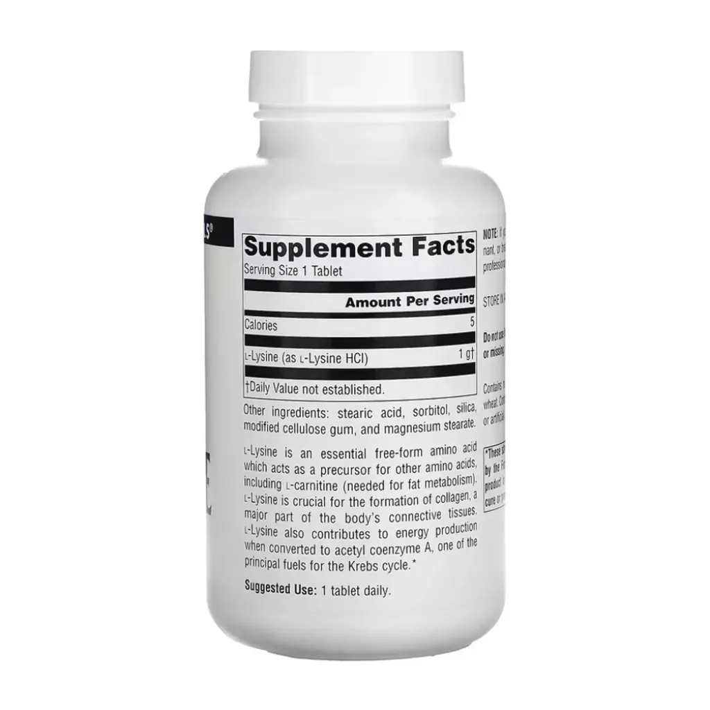 Амінокислота Source Naturals L-Lysine 1000mg