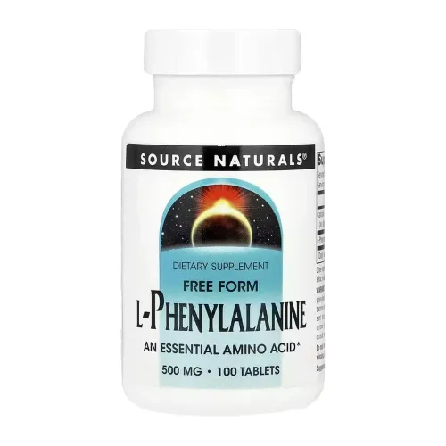 Аминокислота Source Naturals L-Phenylalanine 500mg, 100 таблеток - Фото№1