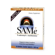 Амінокислоти Source Naturals SAMe 200mg Enteric Coated, 20 таблеток Амінокислоти Source Naturals SAMe 200mg Enteric Coated, 20 таблеток