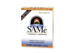 Амінокислоти Source Naturals SAMe 200mg Enteric Coated, 20 таблеток Амінокислоти Source Naturals SAMe 200mg Enteric Coated, 20 таблеток