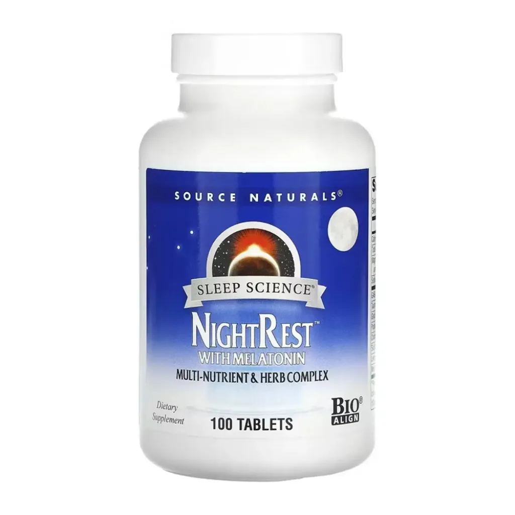 Мелатонін Source Naturals Sleep Science NightRest with Melatonin Мелатонін Source Naturals Sleep Science NightRest with Melatonin