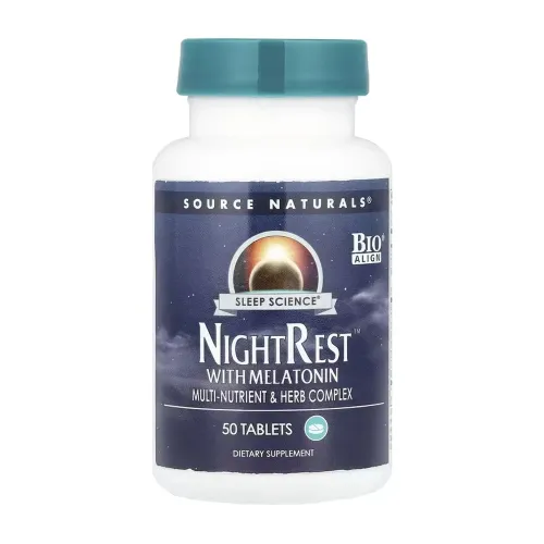 Мелатонін Source Naturals Sleep Science NightRest with Melatonin - Фото№1 Мелатонін Source Naturals Sleep Science NightRest with Melatonin - Фото№1