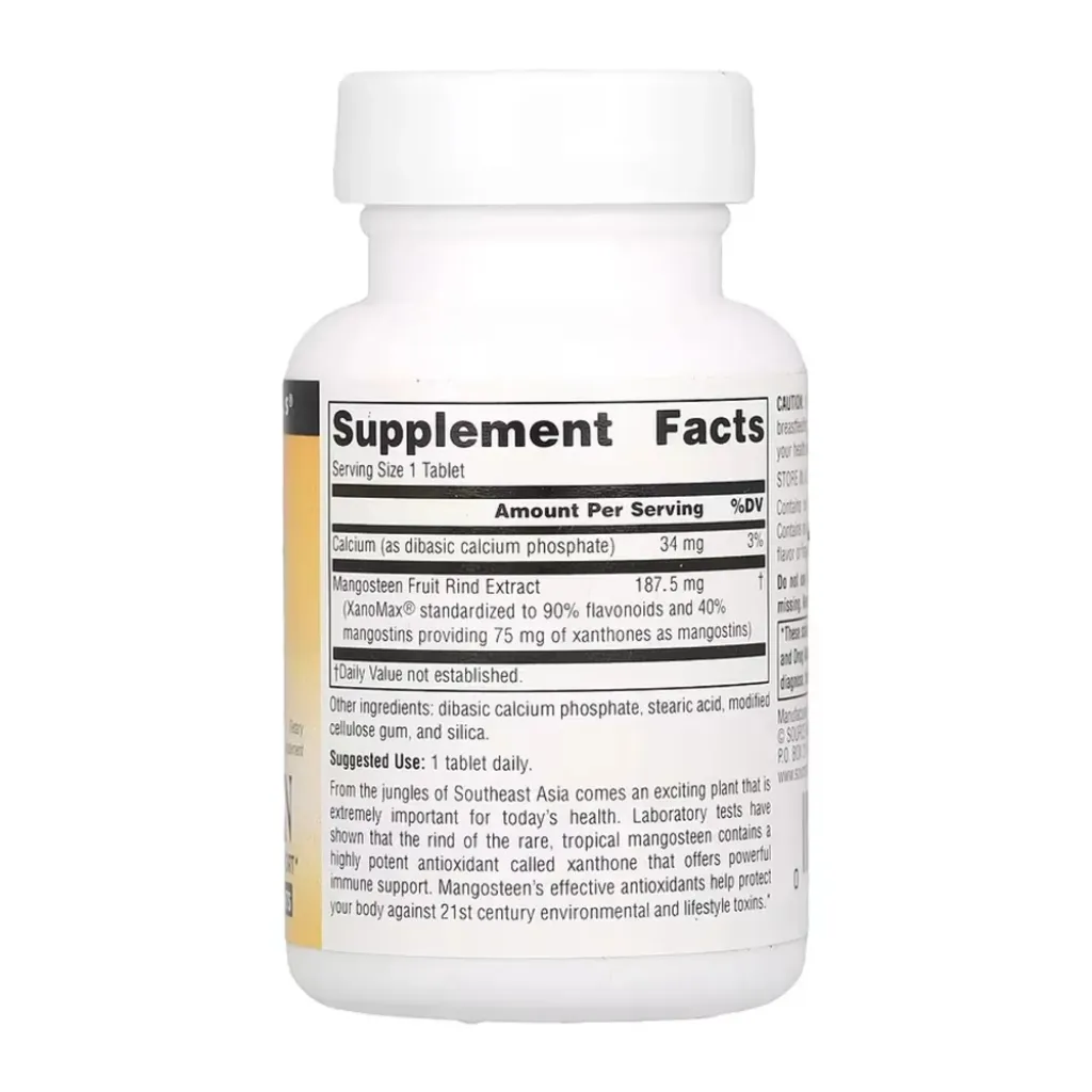 Антиоксидант Source Naturals Mangosteen 75mg, 60 таблеток