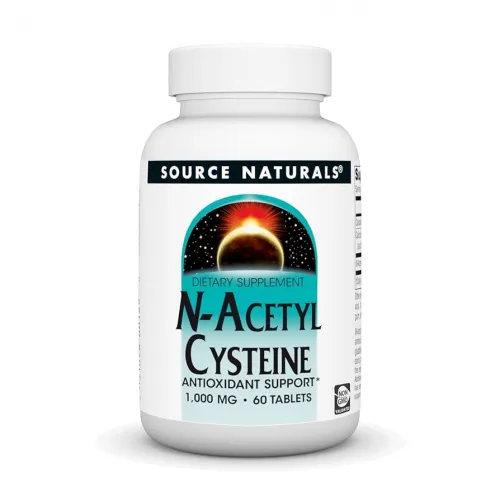 Антиоксидант Source Naturals N-Acetyl Cysteine 1000mg, 60 таблеток - Фото№1