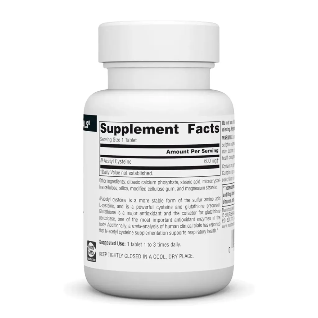 Антиоксидант Source Naturals N-Acetyl Cysteine 600mg Антиоксидант Source Naturals N-Acetyl Cysteine 600mg