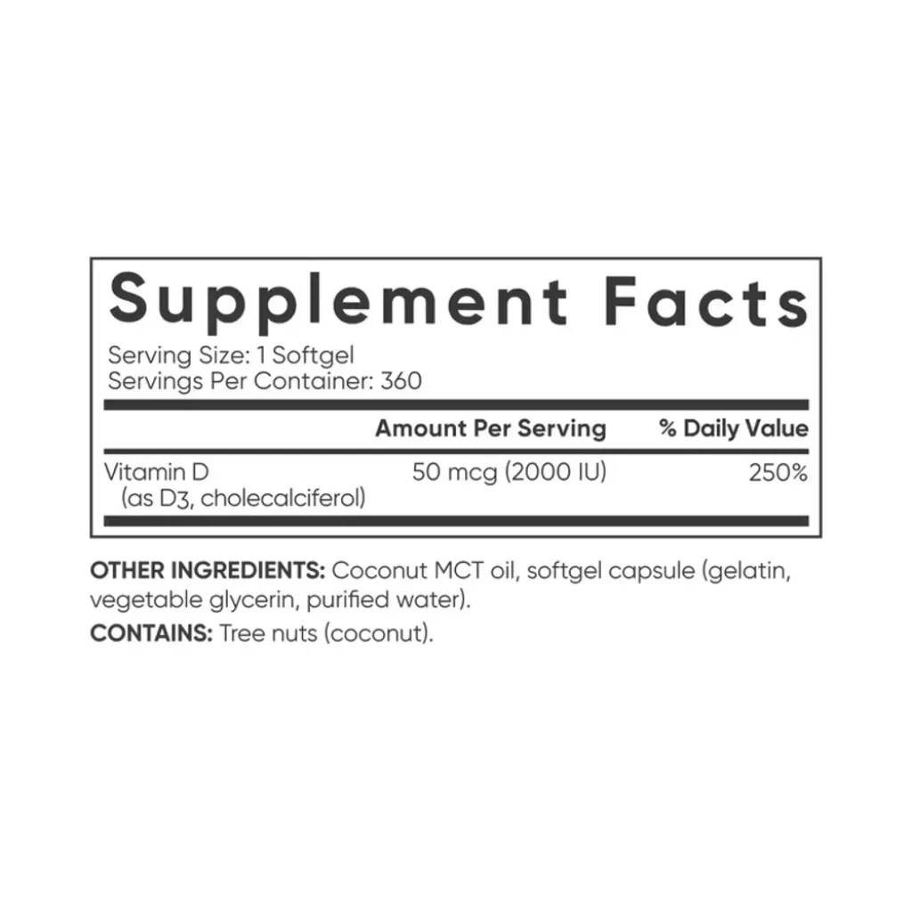 Вітамін Д Sport Research Vitamin D3 50/125 мкг, 360 капсул Вітамін Д Sport Research Vitamin D3 50/125 мкг, 360 капсул