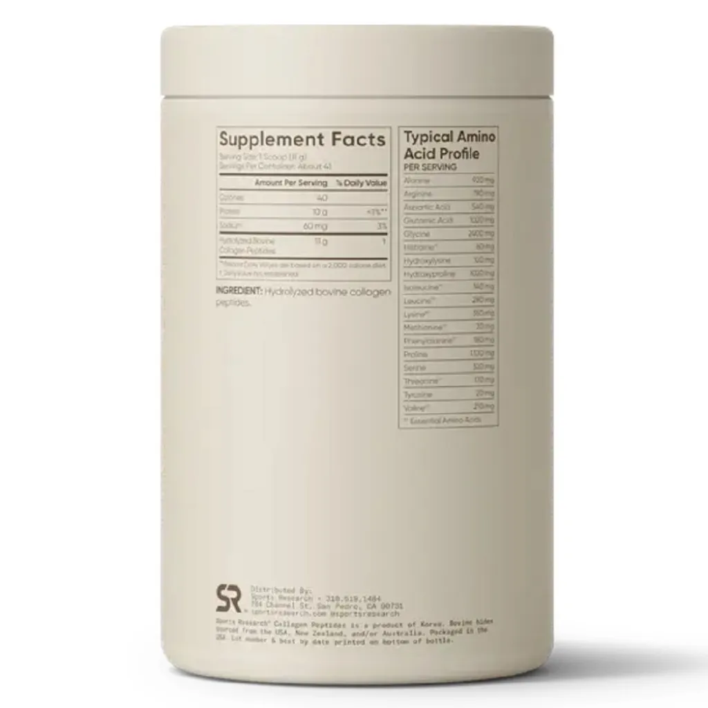 Колагенові пептиди Collagen Peptides Unflavored Sports Research, 454 г Колагенові пептиди Collagen Peptides Unflavored Sports Research, 454 г