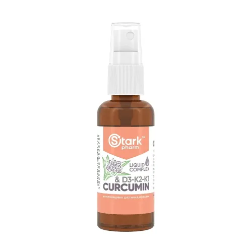 Вітамін D3+K2 Stark Pharm Curcumin & D3-K2-K1 Liquid Extract, 50 мл - Фото№1 Вітамін D3+K2 Stark Pharm Curcumin & D3-K2-K1 Liquid Extract, 50 мл - Фото№1