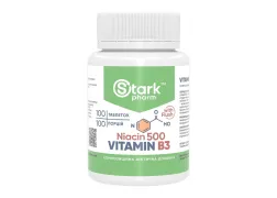 Витамин В3 Stark Pharm Stark Niacin Vitamin B3 with Flush 500mg, 100 таблеток