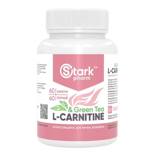 Амінокислоти Stark Pharm L-Carnitine/Green Tea Extract 600mg, 60 капсул - Фото№1 Амінокислоти Stark Pharm L-Carnitine/Green Tea Extract 600mg, 60 капсул - Фото№1
