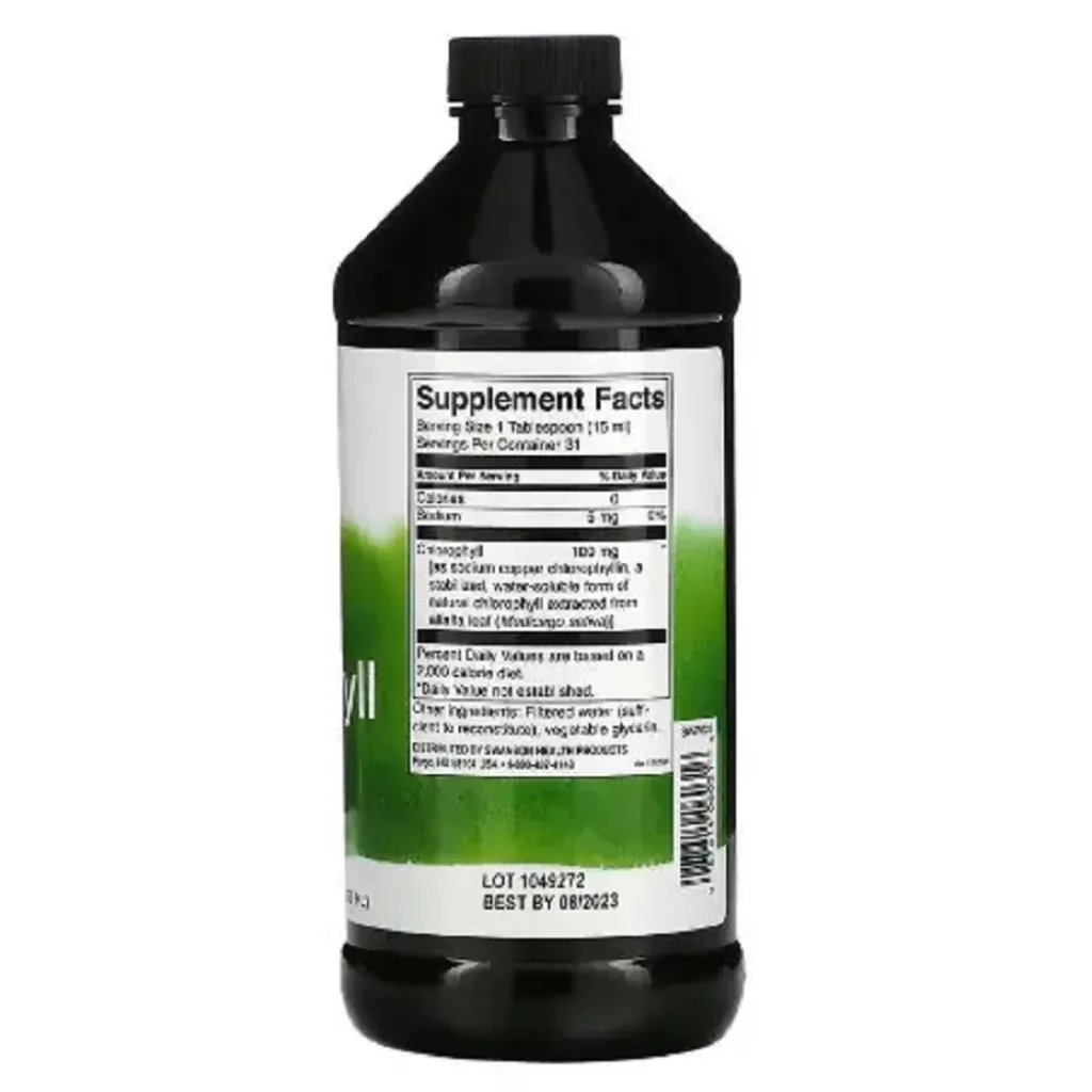 Диетическая добавка Хлорофилл Swanson Chlorophyll 100mg жидкий, 473 мл