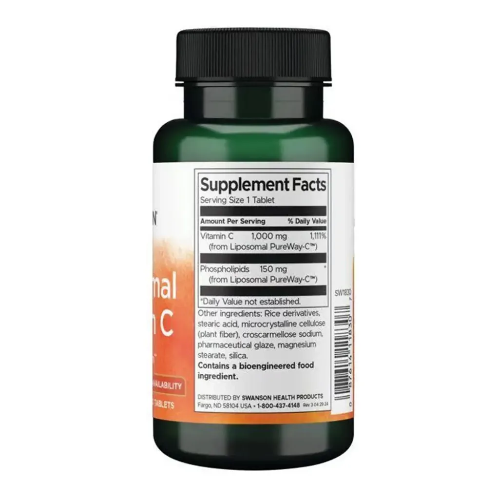 Вітамін C Ліпосомальний Swanson Liposomal Vitamin C 1000 мг, 60 таблеток