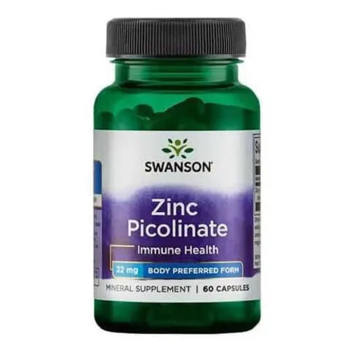 Диетическая добавка цинк Zinc Picolinate 22 mg Swanson, 60 капсул - Фото№1 Диетическая добавка цинк Zinc Picolinate 22 mg Swanson, 60 капсул - Фото№1