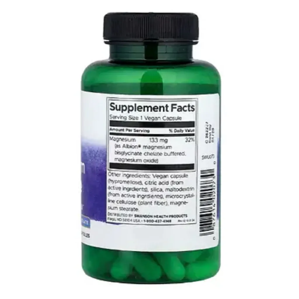 Магний хелатный Chelated Magnesium 133 mg Swanson, 90 капсул Магний хелатный Chelated Magnesium 133 mg Swanson, 90 капсул