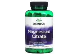 Магній Magnesium Citrate Super Strength Swanson, 240 таблеток