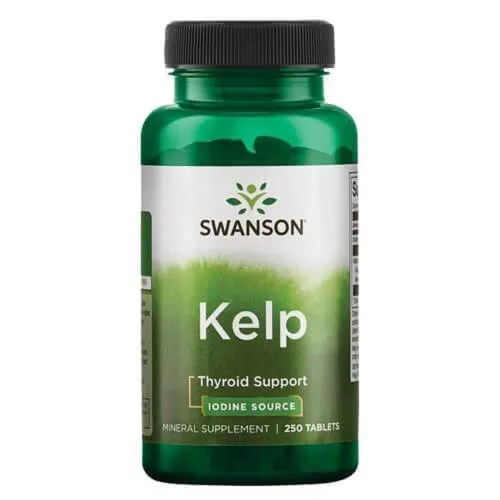 Дієтична добавка Йод Kelp Iodine Source 225 mcg Swanson, 250 таблеток - Фото№1 Дієтична добавка Йод Kelp Iodine Source 225 mcg Swanson, 250 таблеток - Фото№1