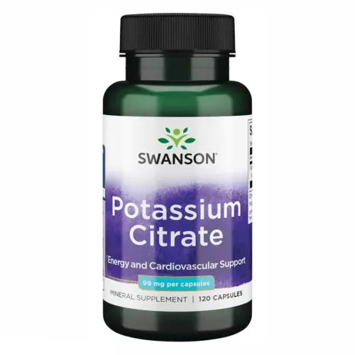 Калий Swanson Potassium Citrate 99mg, 120 капсул - Фото№1 Калий Swanson Potassium Citrate 99mg, 120 капсул - Фото№1