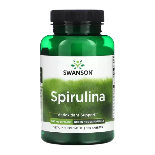 Диетическая добавка Swanson Спіруліна - Spirulina 500mg, 180 таблеток - Фото№1 Диетическая добавка Swanson Спіруліна - Spirulina 500mg, 180 таблеток - Фото№1