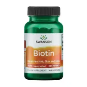 Дієтична добавка Swanson Biotin High Potency 10,000 mcg, 60 капсул