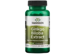 Адаптогены Ginkgo Biloba Extract 120 mg Swanson, 100 капсул