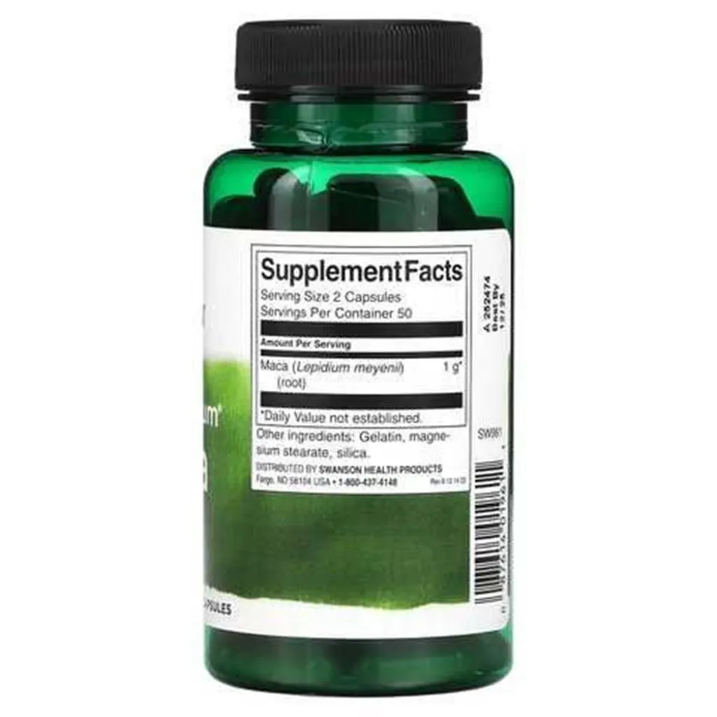 Адаптогены Maca 500 mg Swanson, 100 капсул
