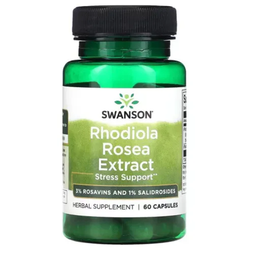 Адаптогены Rhodiola Rosea Extract Swanson, 60 капсул - Фото№1