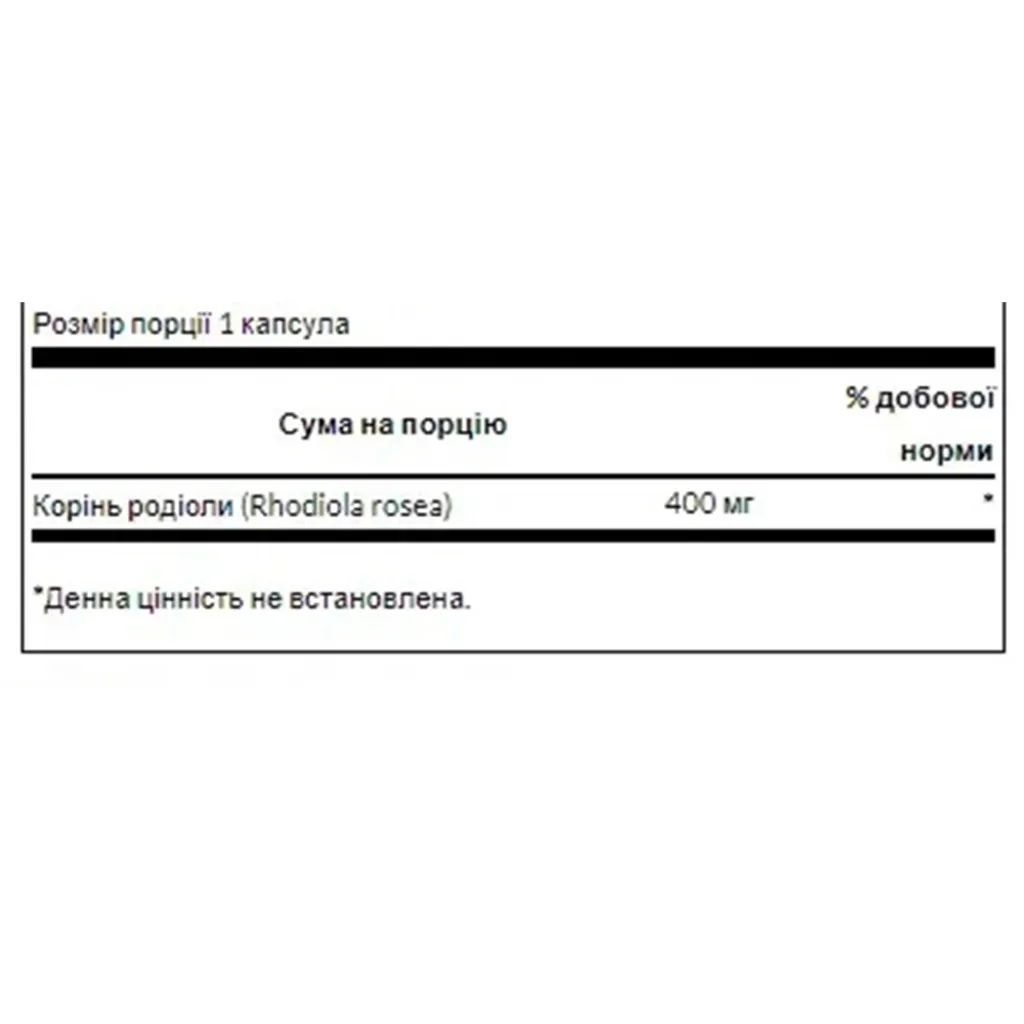 Адаптогены Rhodiola Rosea Rood 400mg Swanson, 100 капсул Адаптогены Rhodiola Rosea Rood 400mg Swanson, 100 капсул