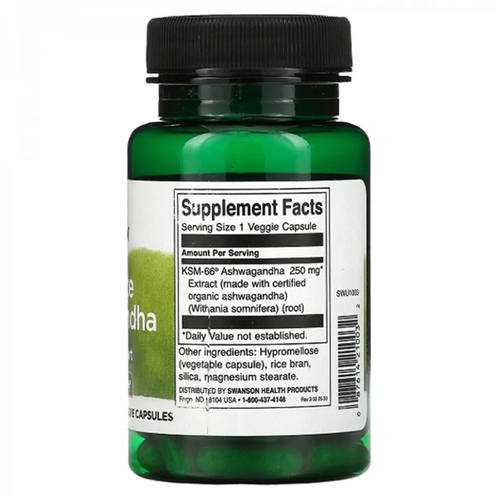 Адаптогены Ultimate Ashwagandha 250 mg Swanson, 60 капсул Адаптогены Ultimate Ashwagandha 250 mg Swanson, 60 капсул