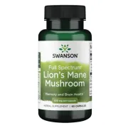 Суперфуди Lions Mane Mushroom 500mg Swanson, 60 капсул