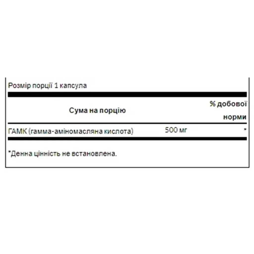 Аминокислоты Swanson GABA 500 mg, 100 капсул Аминокислоты Swanson GABA 500 mg, 100 капсул