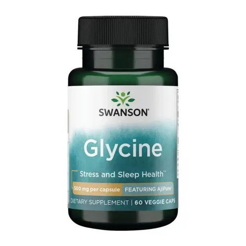 Аминокислота Swanson Glycine 500mg, 60 капсул - Фото№1