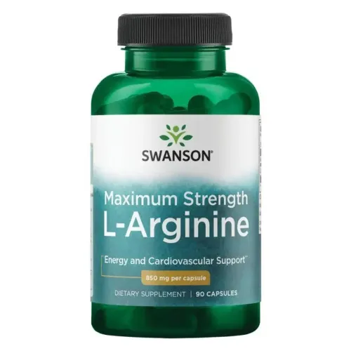 Аминокислоты L-Arginine Maximum Strenght 850mg Swanson, 90 капсул - Фото№1 Аминокислоты L-Arginine Maximum Strenght 850mg Swanson, 90 капсул - Фото№1