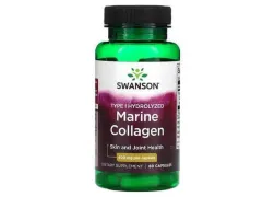 Морський колаген Type I Hydrolyzed Marine Collagen Peptides 400mg Swanson, 60 капсул