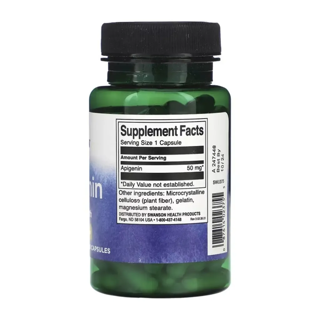 Антиоксидант Swanson Apigenin 50 mg, 90 капсул Антиоксидант Swanson Apigenin 50 mg, 90 капсул
