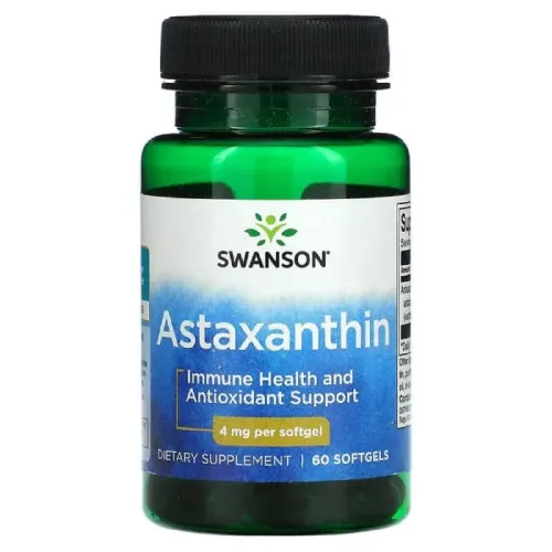 Антиоксидант Astaxanthin 4mg Swanson, 60 капсул - Фото№1 Антиоксидант Astaxanthin 4mg Swanson, 60 капсул - Фото№1
