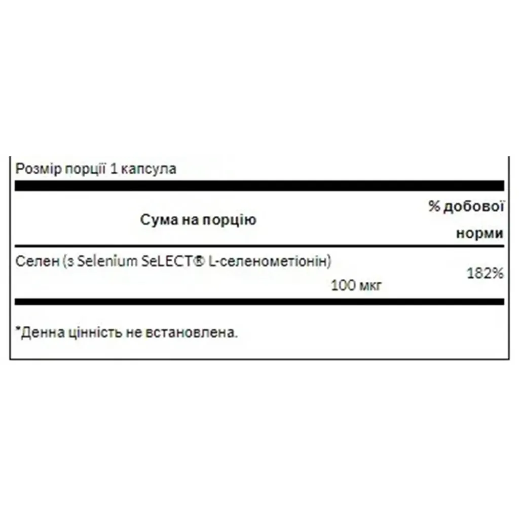 Антиоксидант Swanson Selenium L-Selenomethionine 100mcg, 300 капсул