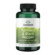 Антиоксидант Swanson Turmeric & Black Pepper, 90 капсул