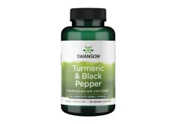 Антиоксидант Swanson Turmeric & Black Pepper, 90 капсул