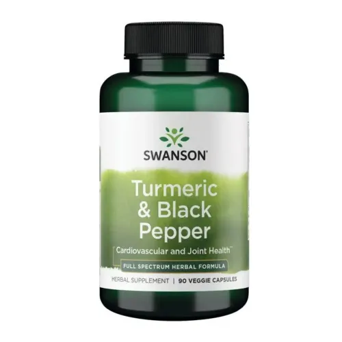 Антиоксидант Swanson Turmeric & Black Pepper, 90 капсул - Фото№1