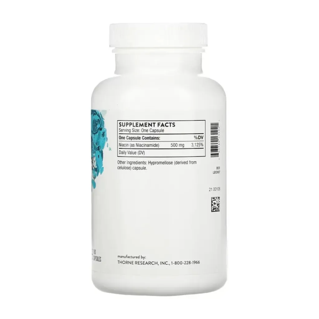 Вітамін В3 Thorne Niacinamide, 180 капсул