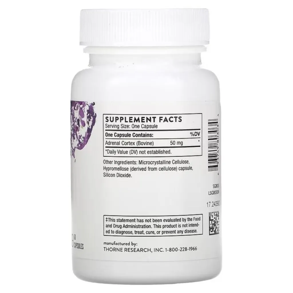 Адаптогени Adrenal Cortex Thorne, 60 капсул